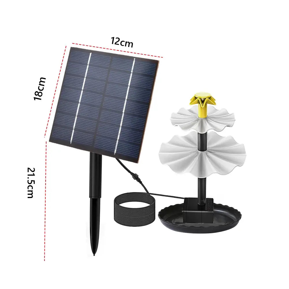 3-Tier Decorative Fountain with Solar Panel Water Fountain and Birdbath Water Fountain with Birdbath for Courtyard Patio Balcony from PriceLows™