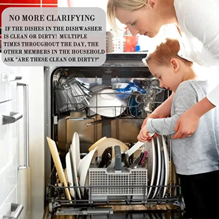 Dishwasher Magnet | Clean Dirty Indicator | Reversible Sign | Double Sided