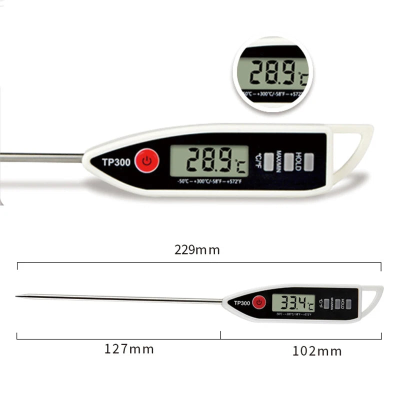 Probe Type Food Thermometer | Digital Display | For Meat And Milk | TP300