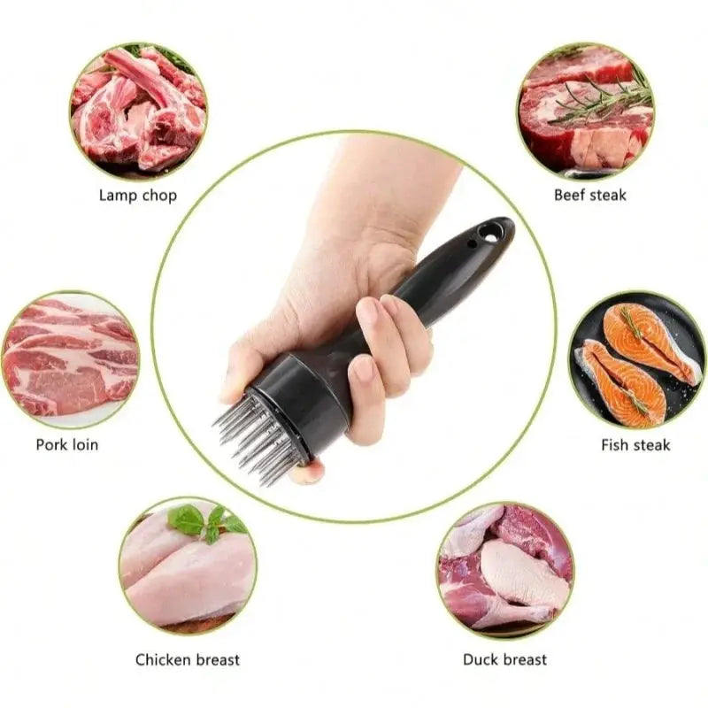 1Pc Stainless Steel Loose Meat Needle Meat Tenderizer Household Quick Insert Beef Artifact Loose Meat Hammer Steak Kitchen Tools from PriceLows™