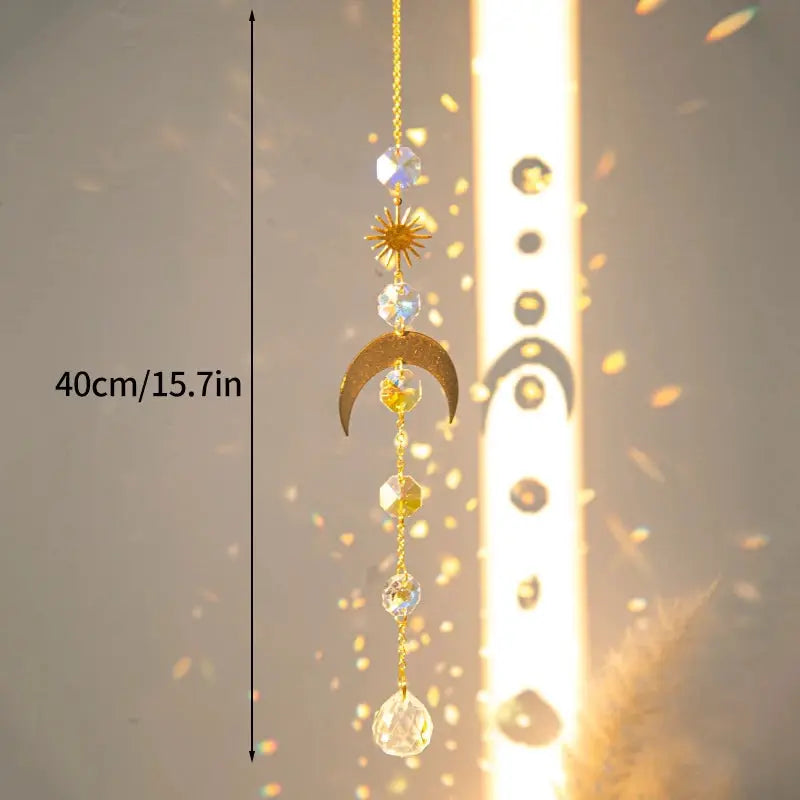 Sun Catcher Crystal Suncatcher Wind Chimes Sunflower Prism Ball Pendant Home Decoration Outdoor Decor and Accessories from PriceLows™