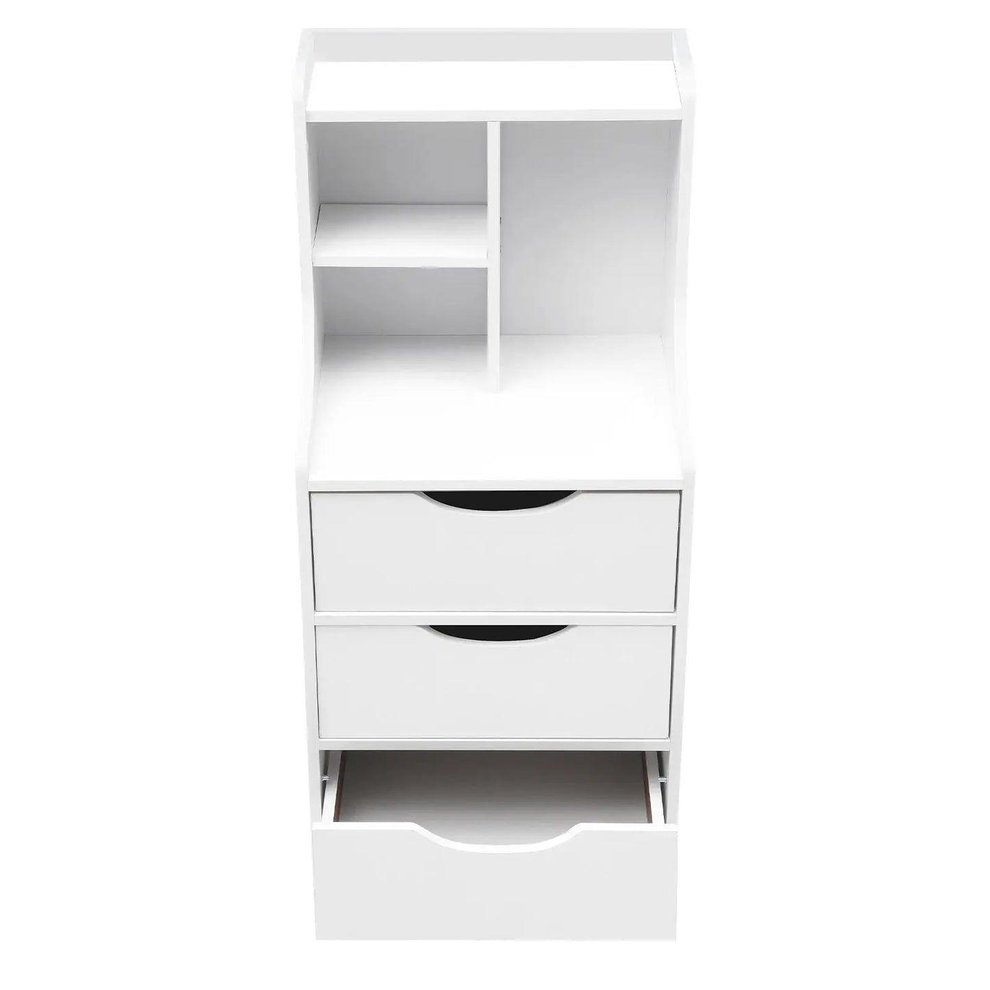 Nightstands, Bedside Table with Drawers, 3 Drawer White Nightstand Cabinet 37x30x85cm for Bedroom Storage Living Room from PriceLows™