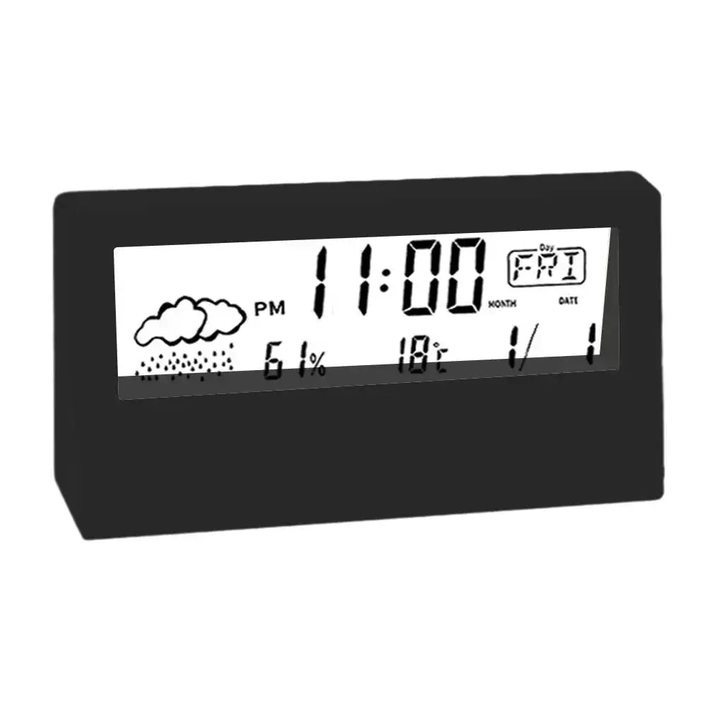 LED Thermometer Thermo-Hygrometer Multifunction Electronic Temperature Humidity Meter Weather Station For Home With Alarm Clock from PriceLows™