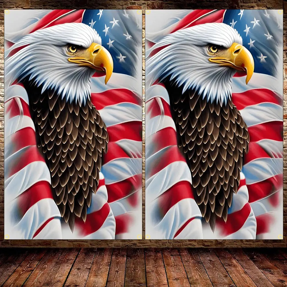90X150CM Eagle God Bless America Flag, Unique American Eagle Flag With Brass Grommets, Rustic Bald Eagle American Flag, Outdoor from PriceLows™
