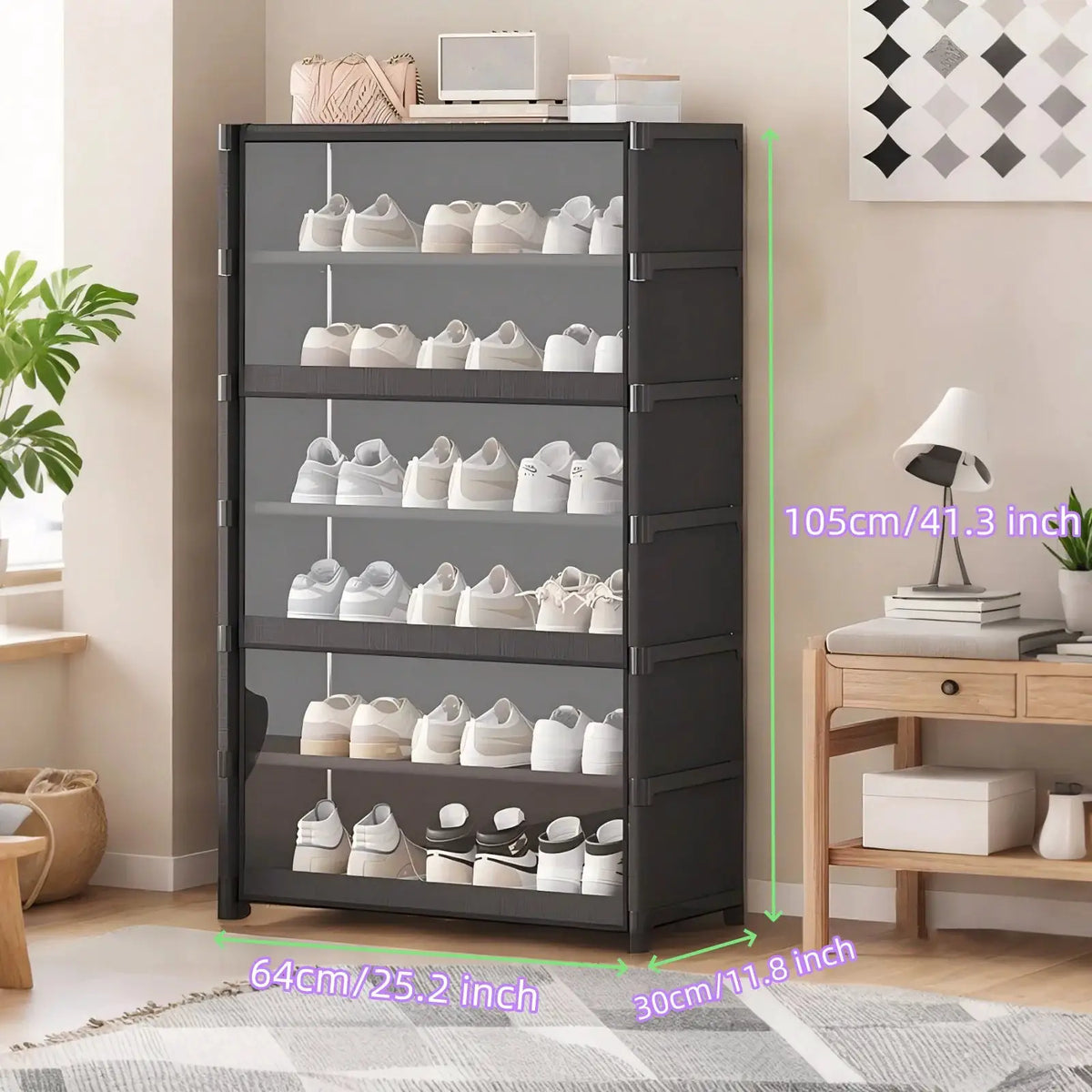 5/7-Layer Shoe Cabinet Dustproof Shoe Rack Shoe Hanger Organizer Shelf Holder Shoe Storage Cabinet Space Saving With Clear Lid from PriceLows™