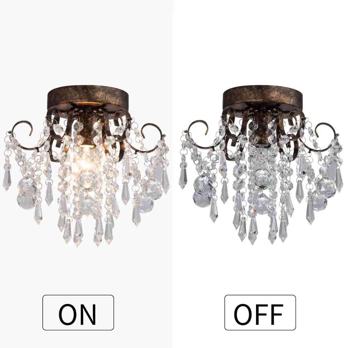 Small Black Flush Mount Ceiling Light Fixture 1 Light from PriceLows™