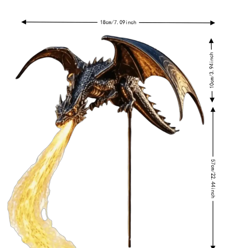 Solar Dragon Garden Light | Flame Effect | PriceLows™