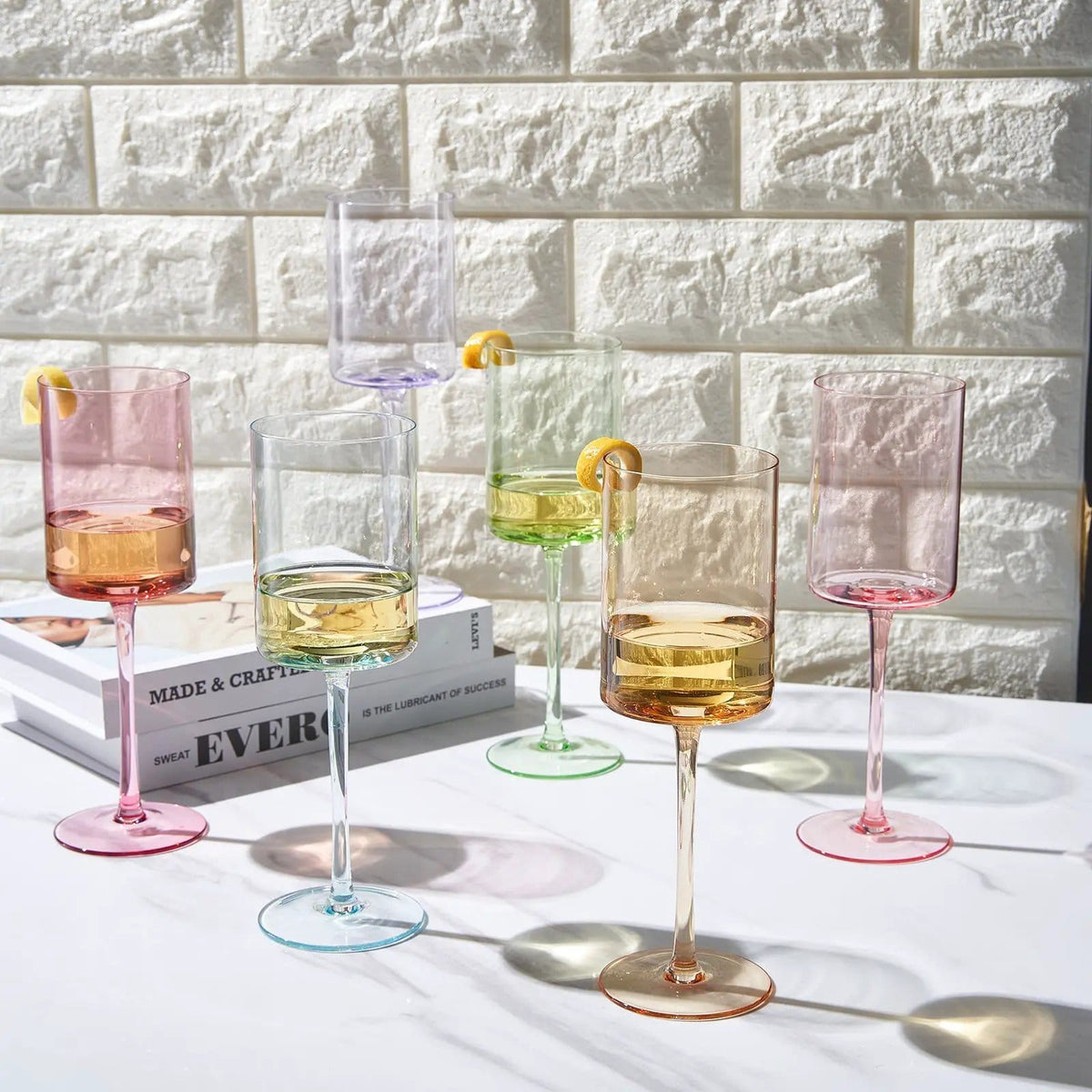Monet Stemmed Wine Glassware | 12 oz | Set of 6 | Entertaining