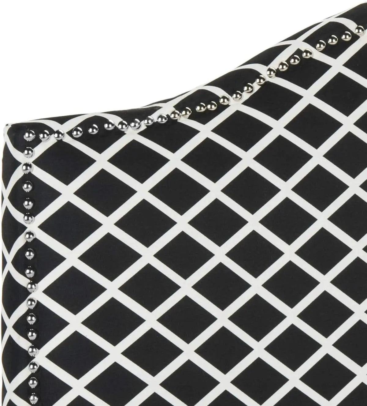 Stylish Black and White Lattice Headboard for Bedrooms from PriceLows™