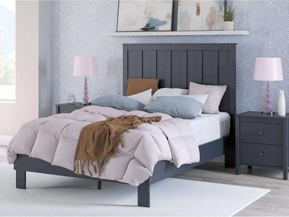 Stylish Navy Blue Full Panel Headboard for Bedrooms from PriceLows™