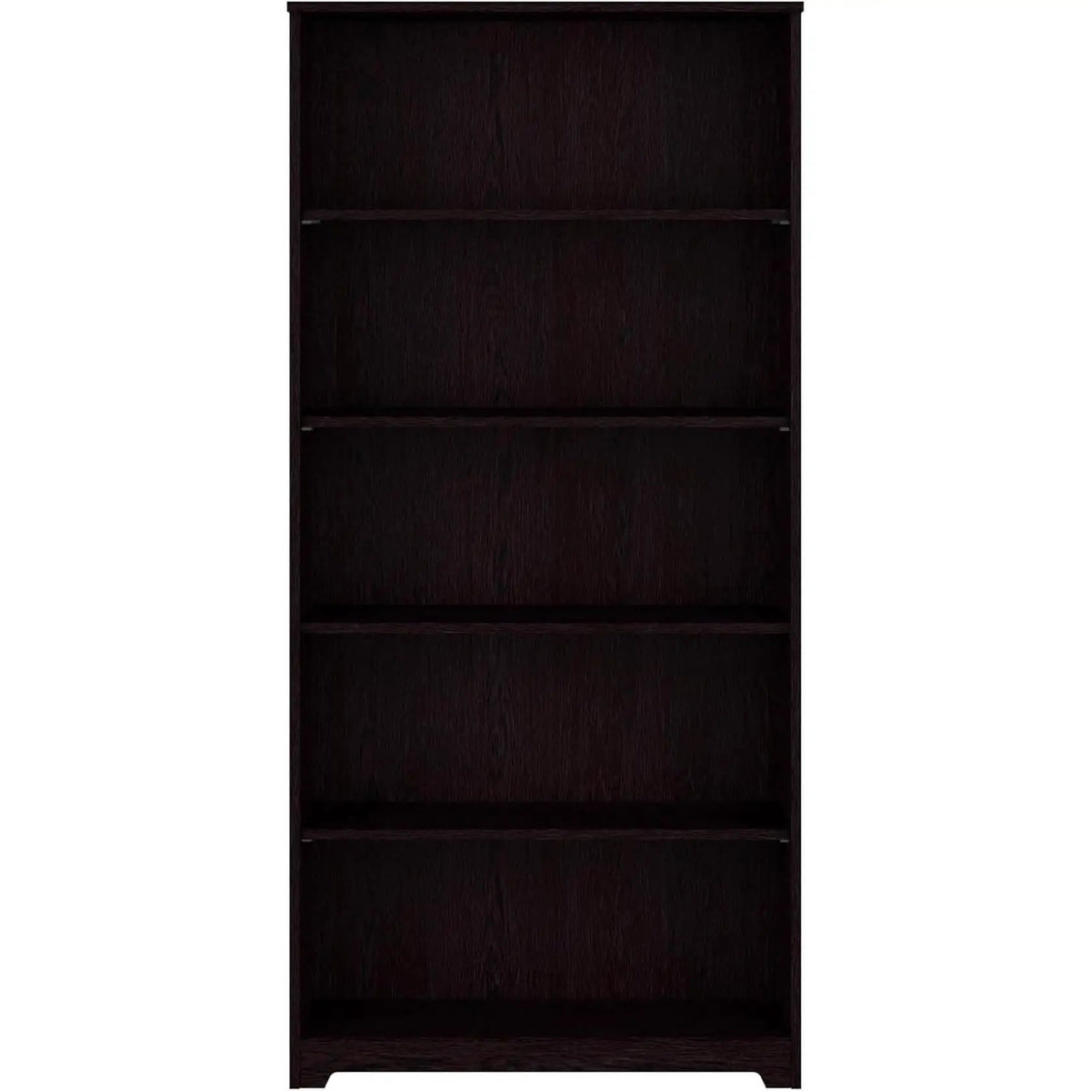Tall Five Shelf Bookcase Espresso Oak For Living Room from PriceLows™
