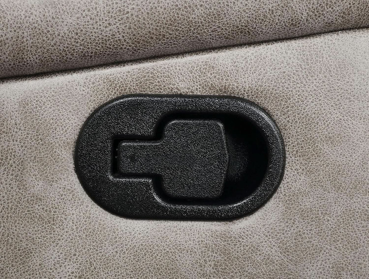 Taupe Recliner Loveseat With Center Console Manual Recline from PriceLows™
