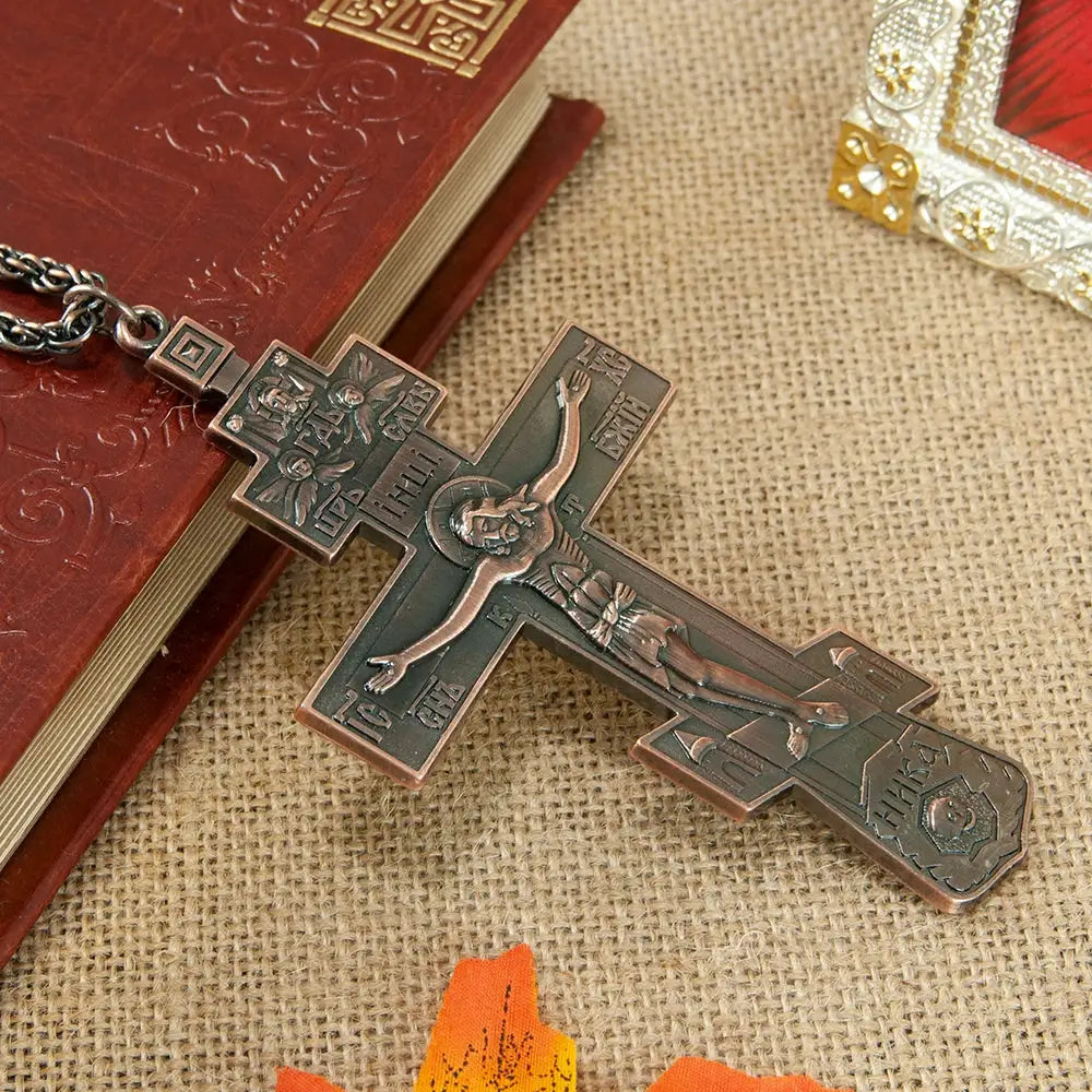 Three Bar Cross Necklace | Gold Plated | PriceLows™