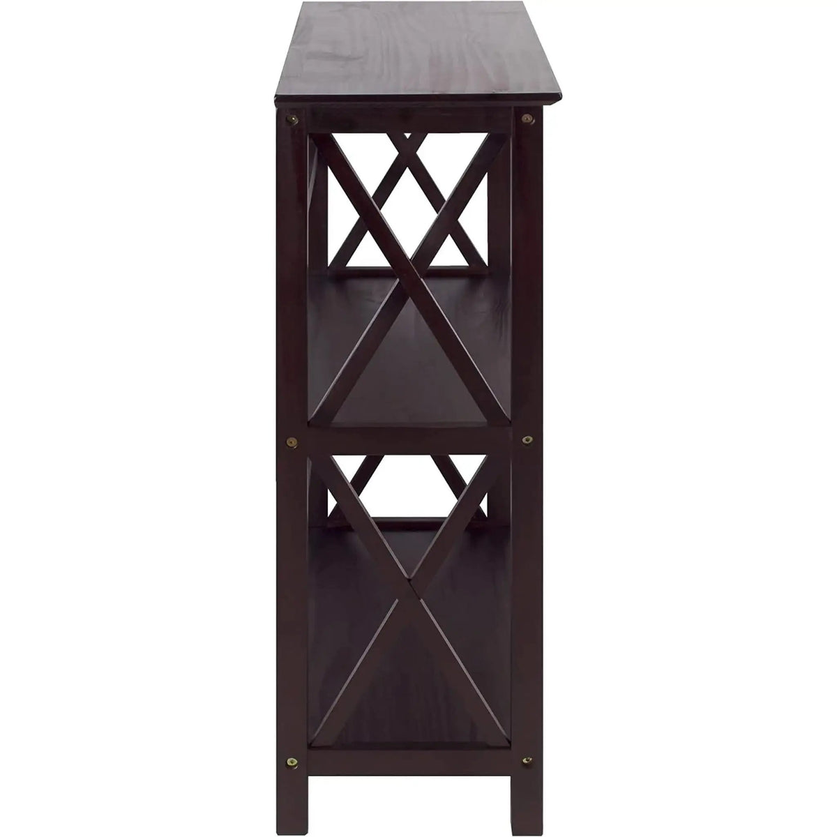 Three-Shelf Solid Wood Bookcase For Home Office Storage from PriceLows™