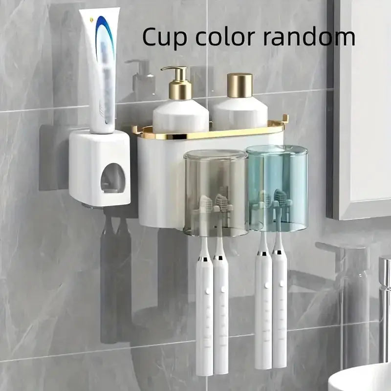 Toothbrush Rack | Wall Mount With Squeezer | PriceLows™