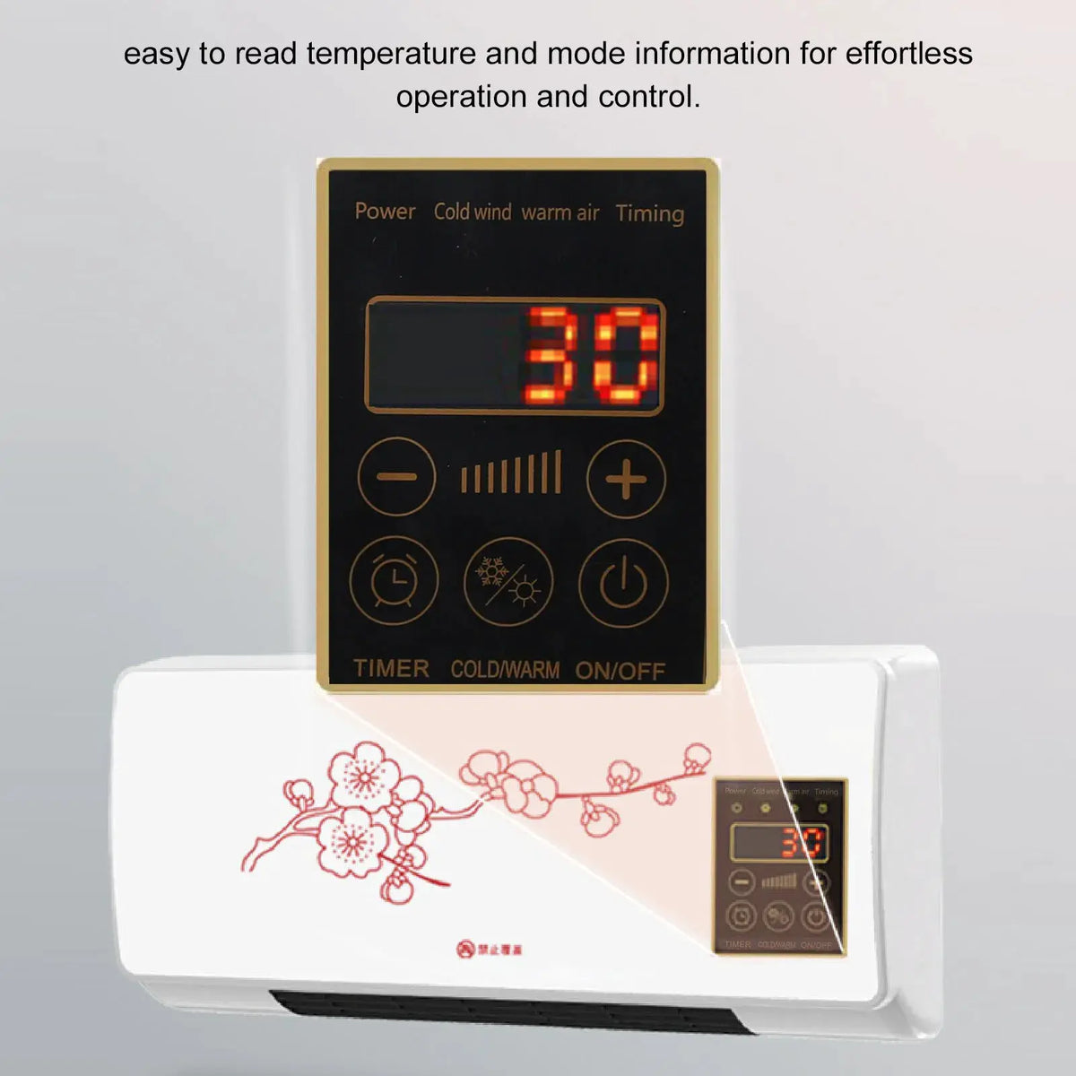 Air Conditioner with Remote Wall Mounted Air Conditioner Low Noise Space Heater with Touch Display Remote Control Clothes Hanger from PriceLows™