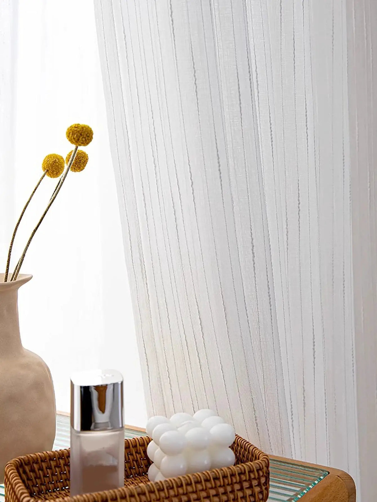 White Tulle Curtains | UV Resistant | PriceLows™