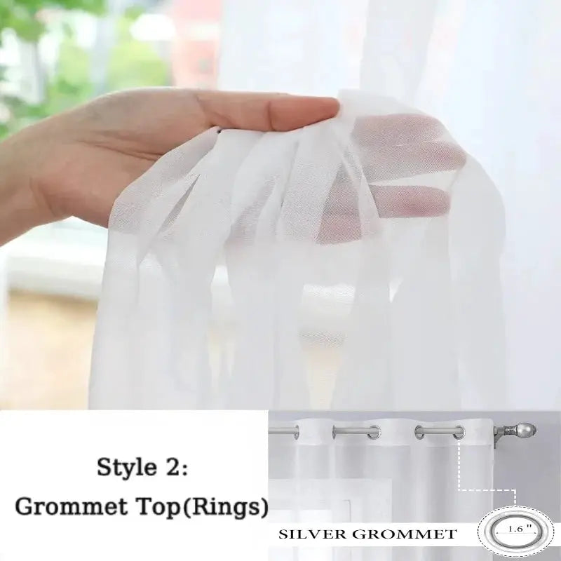 White Wavy Sheer Curtains | 80gsm Voile | PriceLows™