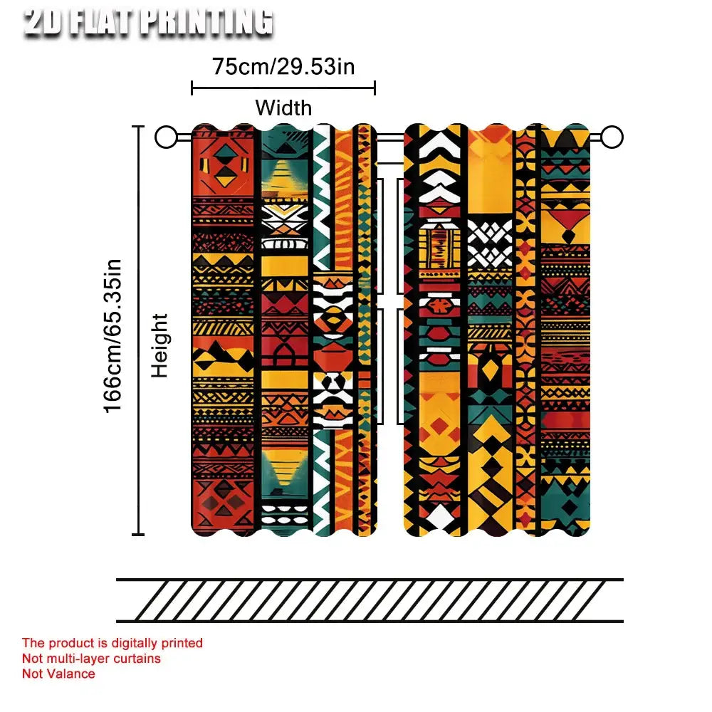 Window Curtains | Light Filtering Geometric | PriceLows™