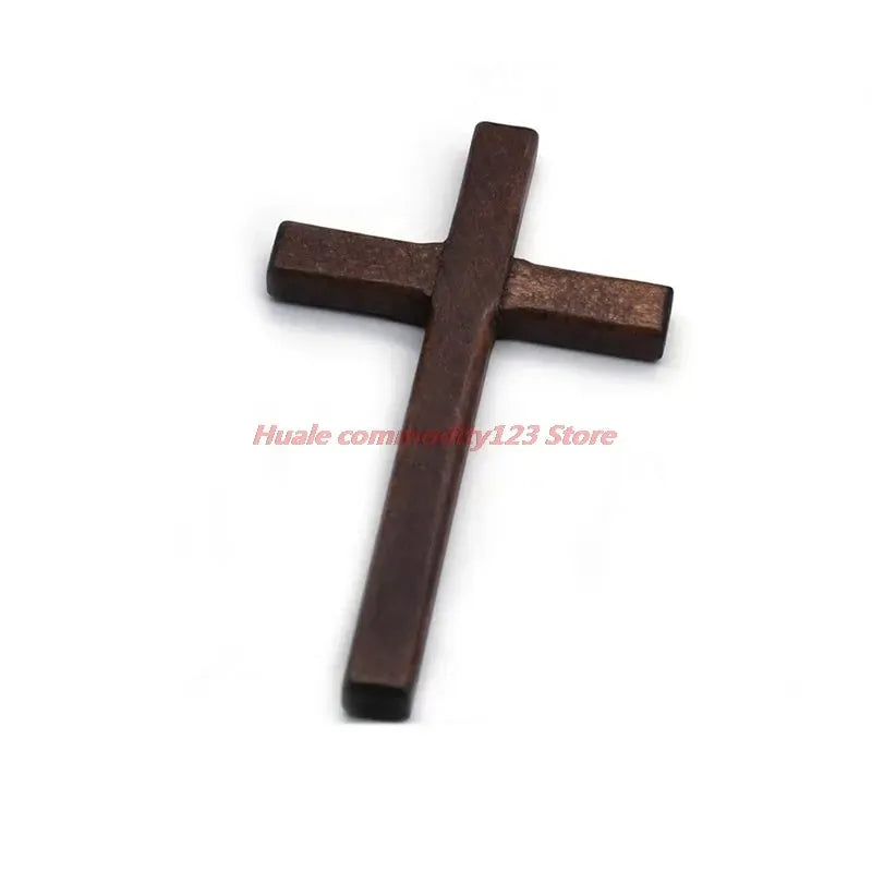 Wooden Cross Ornament | Brown Wood Finish | PriceLows™