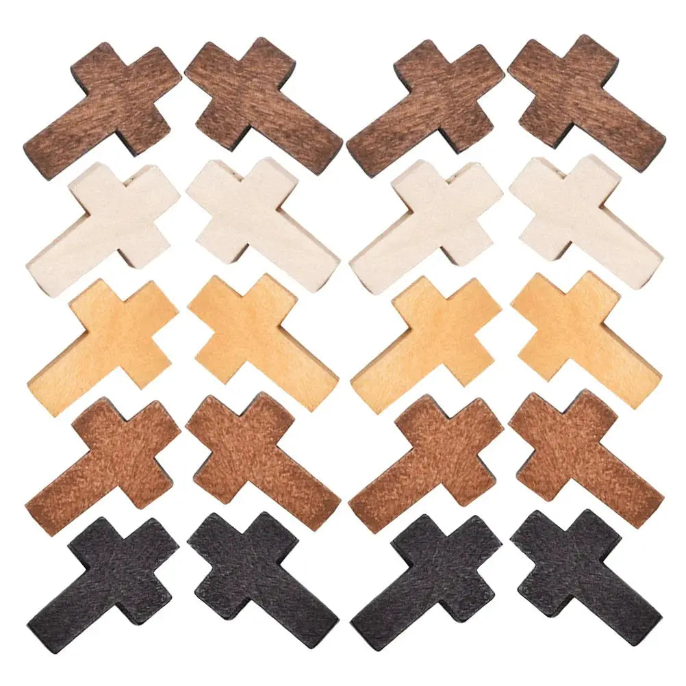 Wooden Cross Ornament | Mini Raw Wood | PriceLows™
