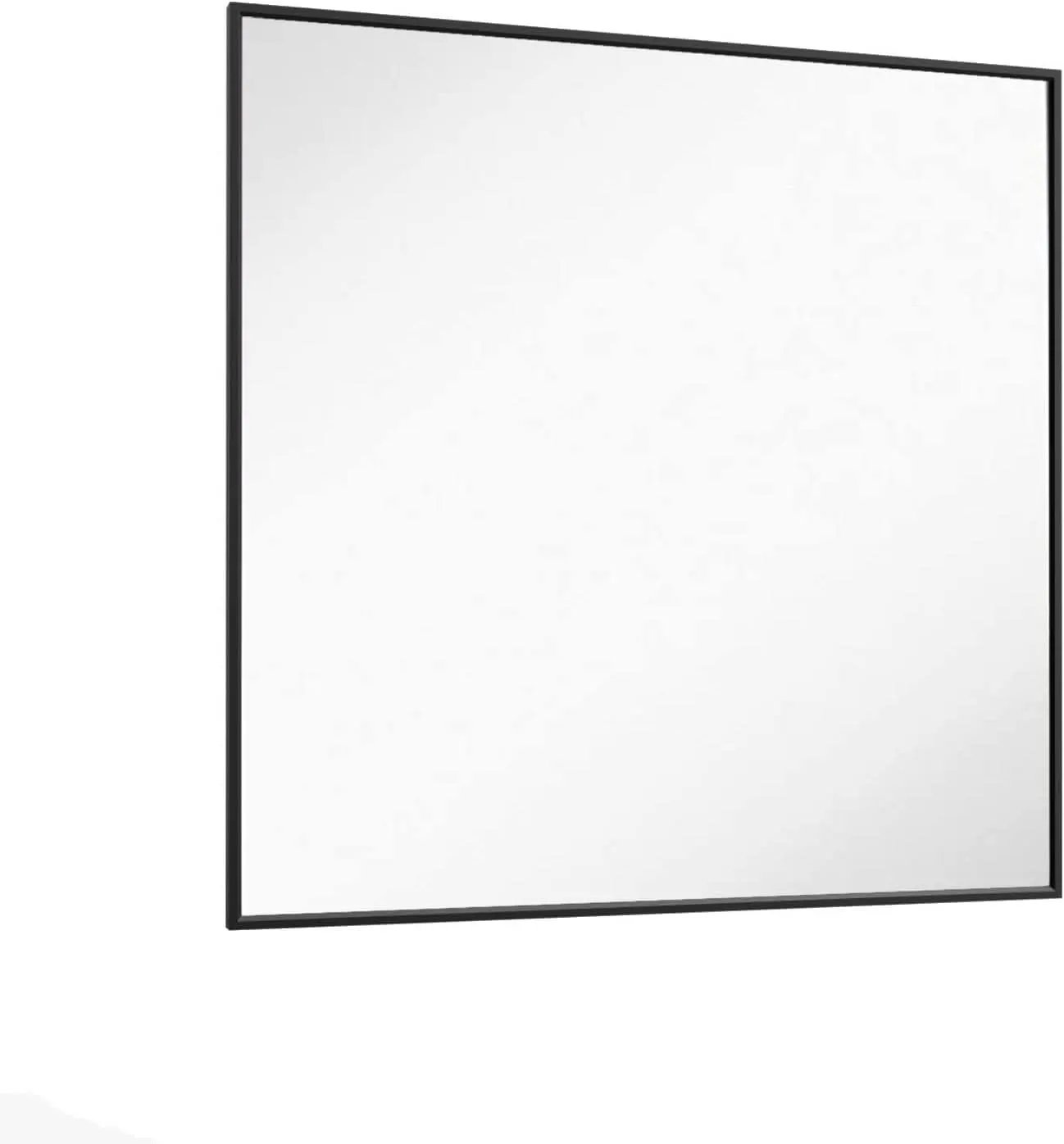 36 Inch Black Rectangle Bathroom Mirror With Tempered Glass from PriceLows™