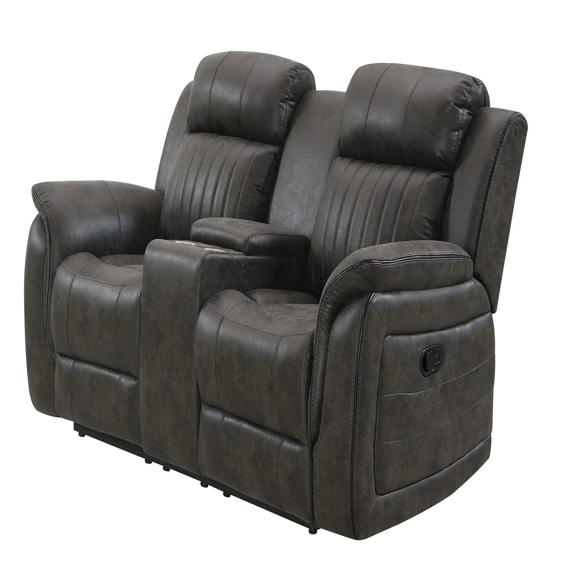 Steban Transitional Style Living Room Set Reclining Sofa & Loveseat | Reclining Sofa & Loveseat | Fabric | Living Room