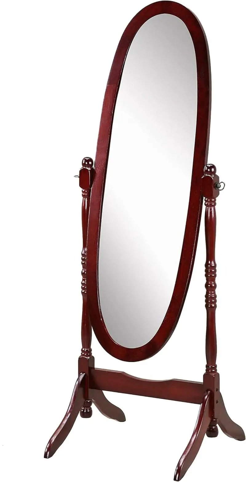 Cherry Finish Cheval Floor Mirror With Tilting Feature from PriceLows™