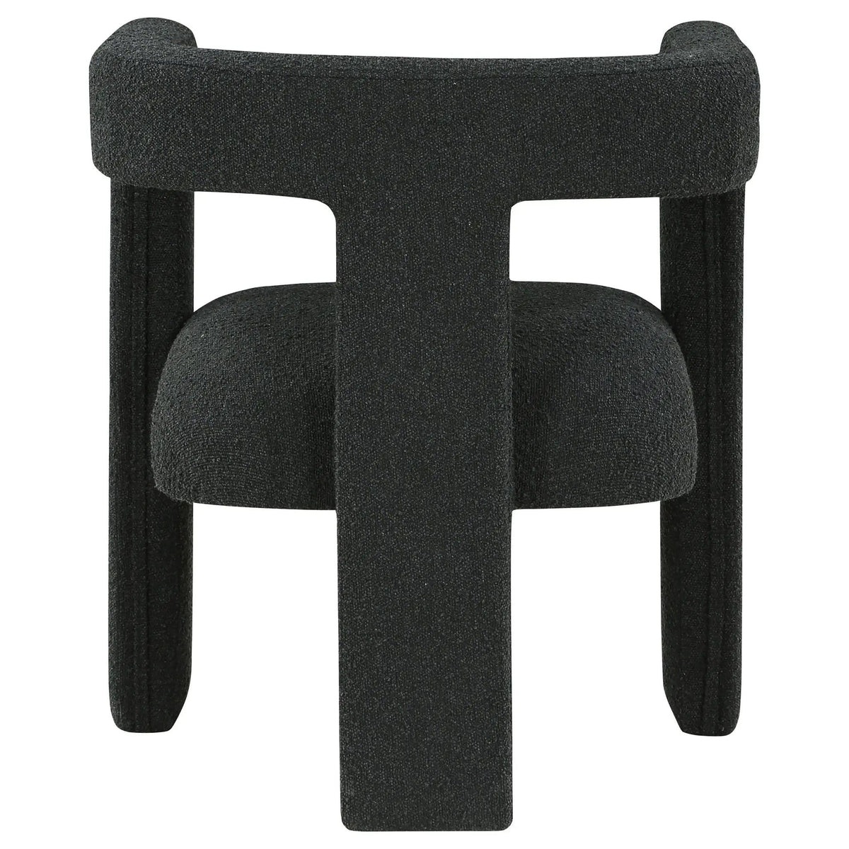 Petra Boucle Upholstered Accent Side Chair | 26 x 24.5 x 29.5 in | Boucle | Black