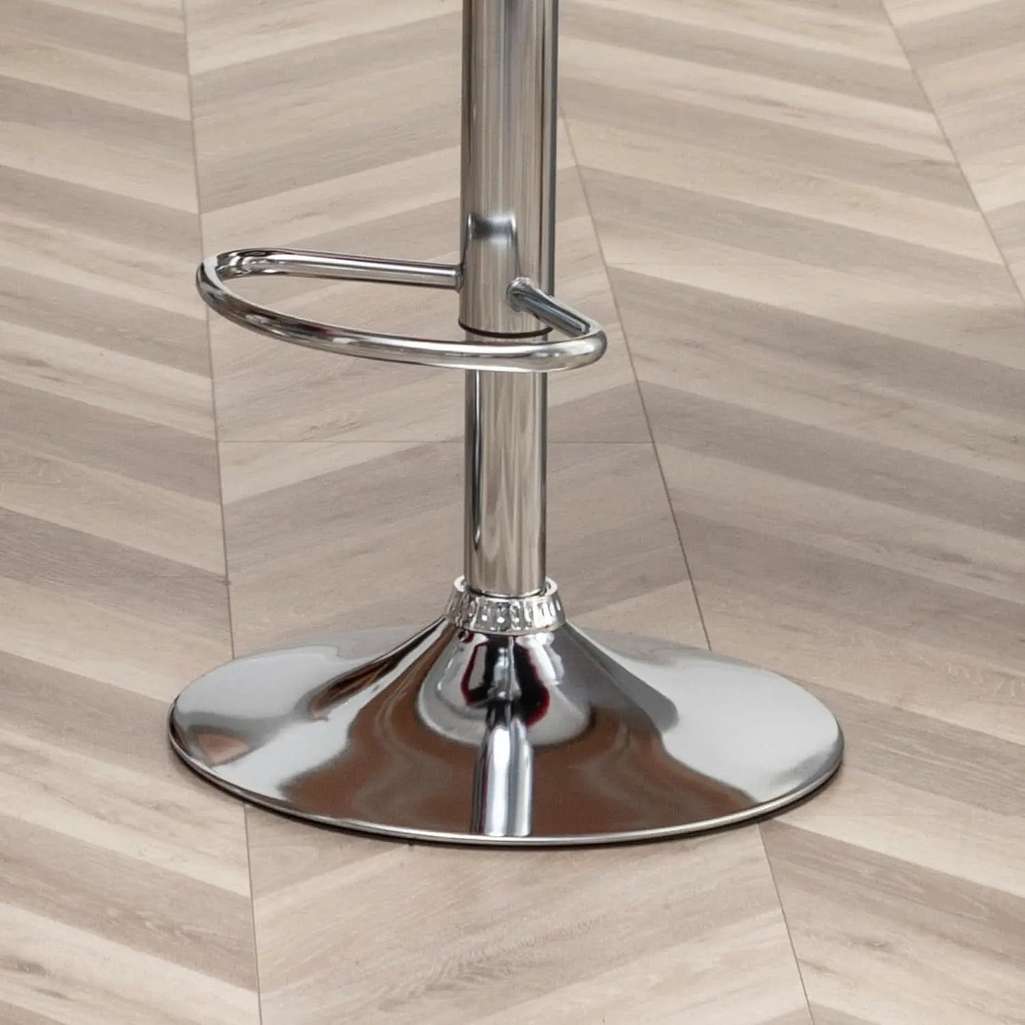 Velvet Adjustable Swivel Bar Stool Set Of 2 In Red from PriceLows™