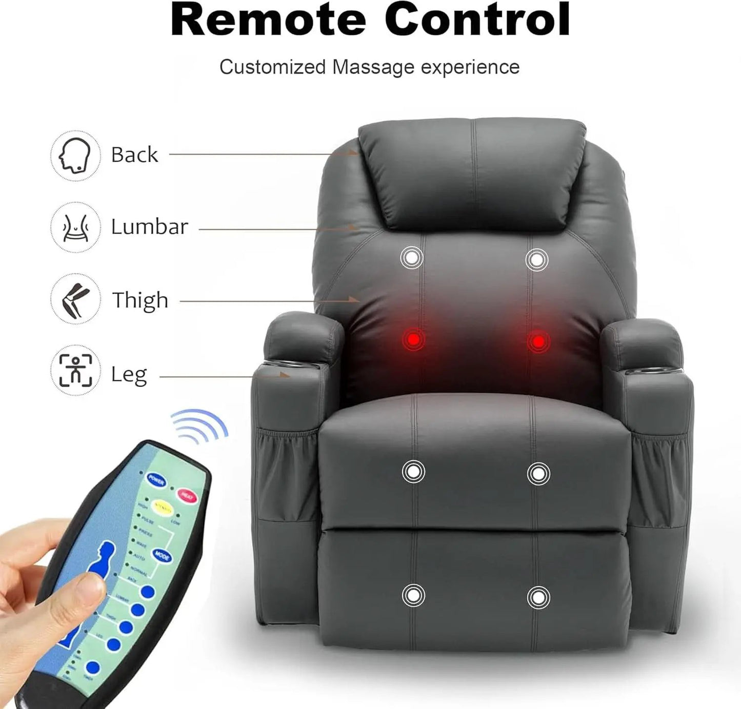360 Degree Swivel Recliner Chair With Massage And Heat from PriceLows™