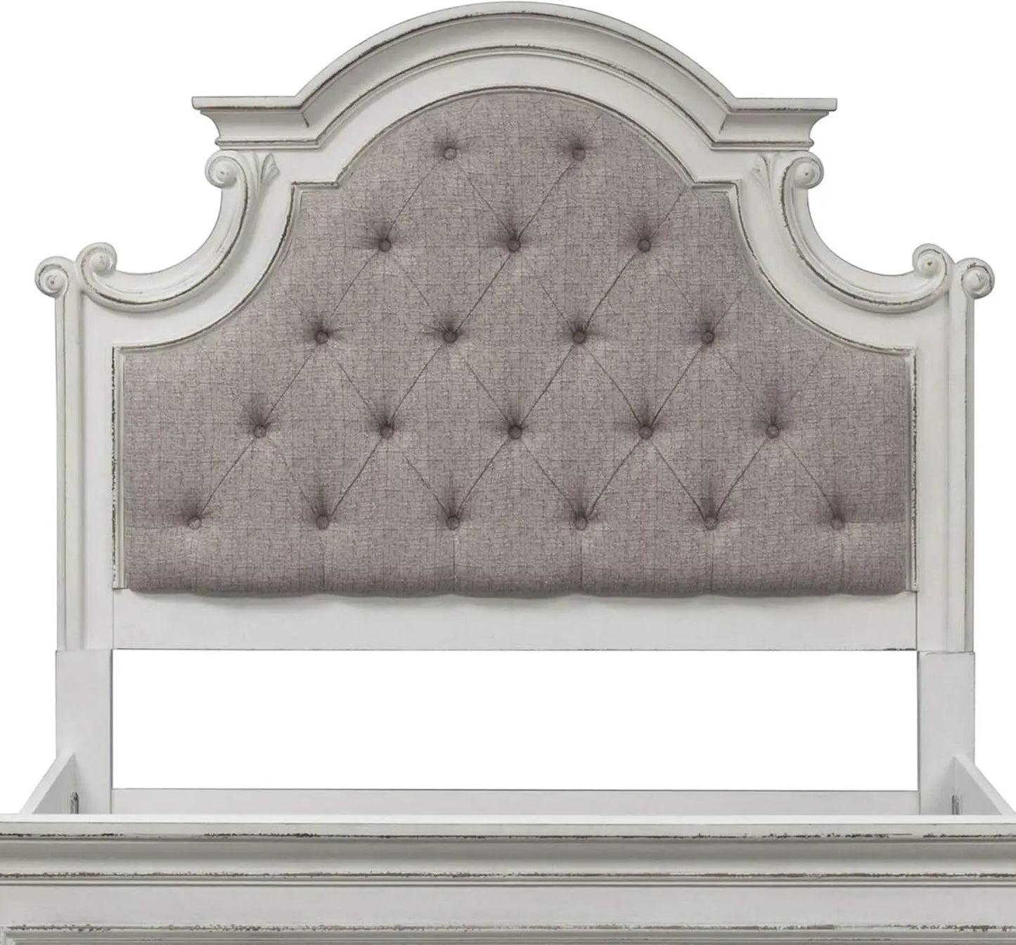Magnolia Manor Queen Upholstered Headboard With Arched Crown from PriceLows™
