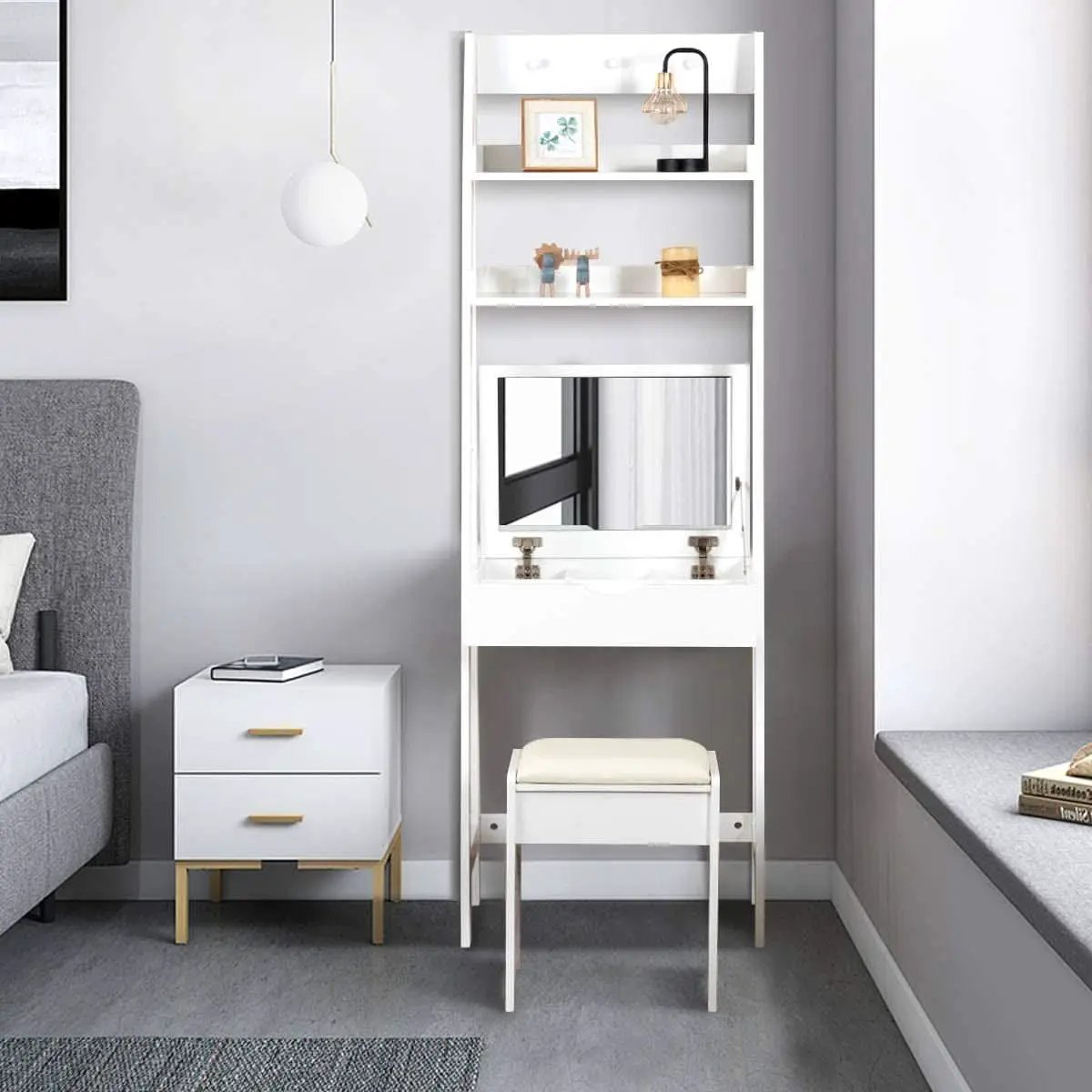 3 In 1 Vanity Table With Flip Top Mirror Makeup Desk from PriceLows™