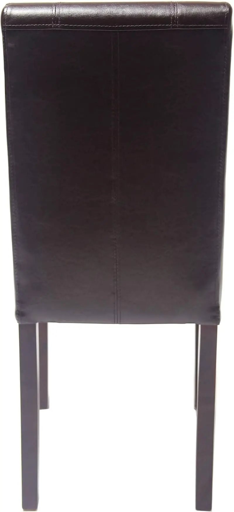 Parson Chair Set of 2 Leatherette Padded Solid Wood from PriceLows™