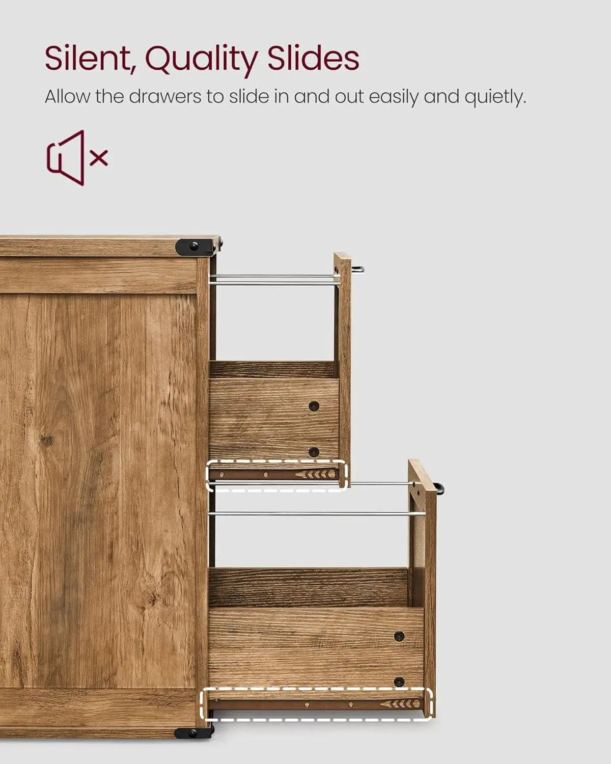 File Cabinet With 2 File Drawers Fits A4 Letter Size Home Office from PriceLows™