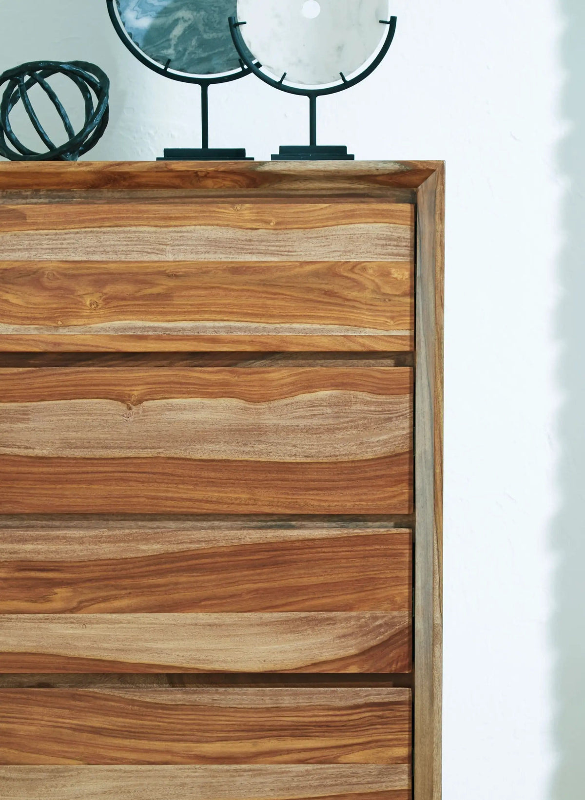 Dressonni Five Drawer Chest | 36 x 18 x 50.63 in | Mdf & Veneer | Brown
