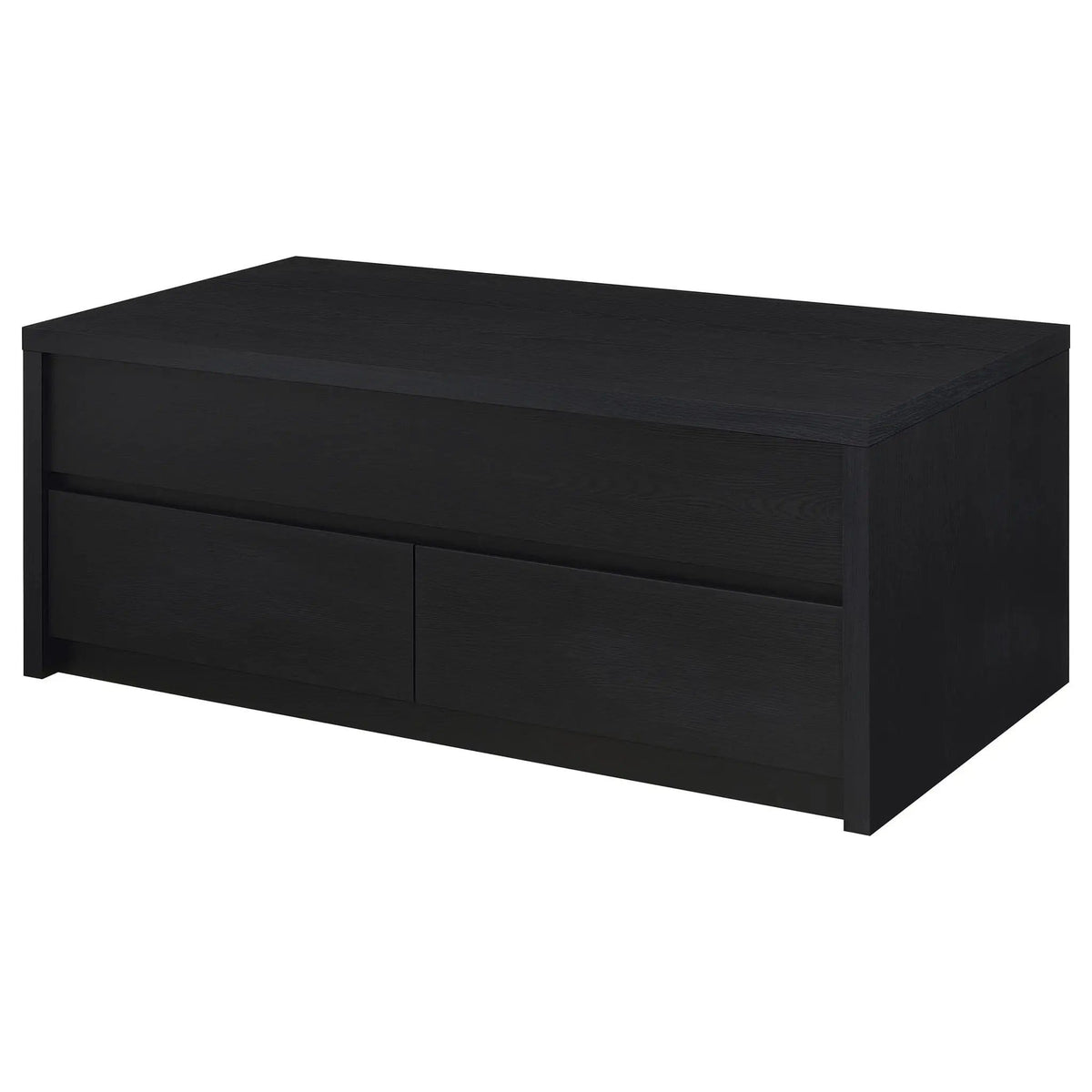 Knapp Lift Top Cocktail Coffee Table with Dual Drawers | 47.25 x 23.5 x 19 in | Engineered Wood & Veneer | Black