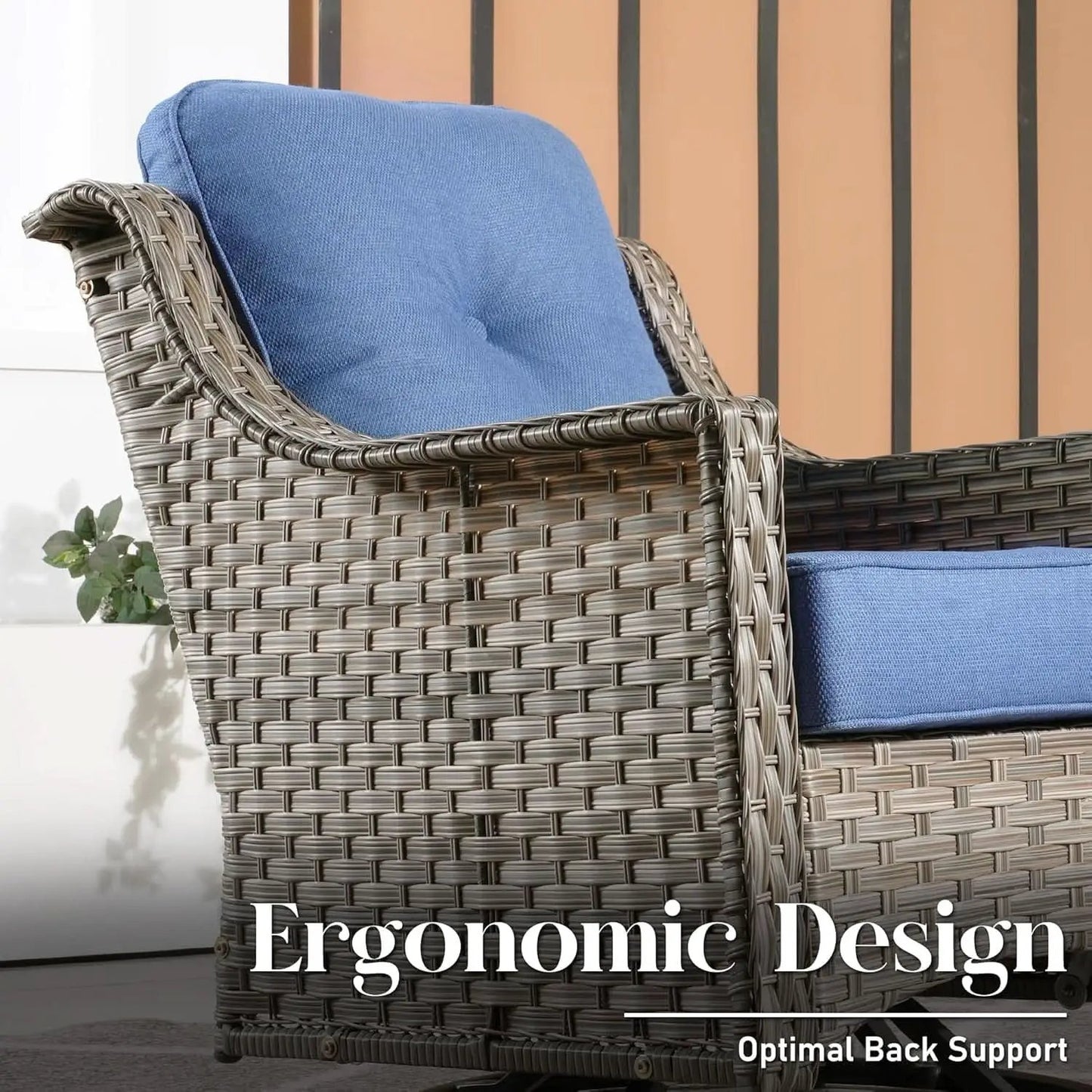 All Weather 5 Piece Outdoor Sofa Set with Swivel Rockers from PriceLows™