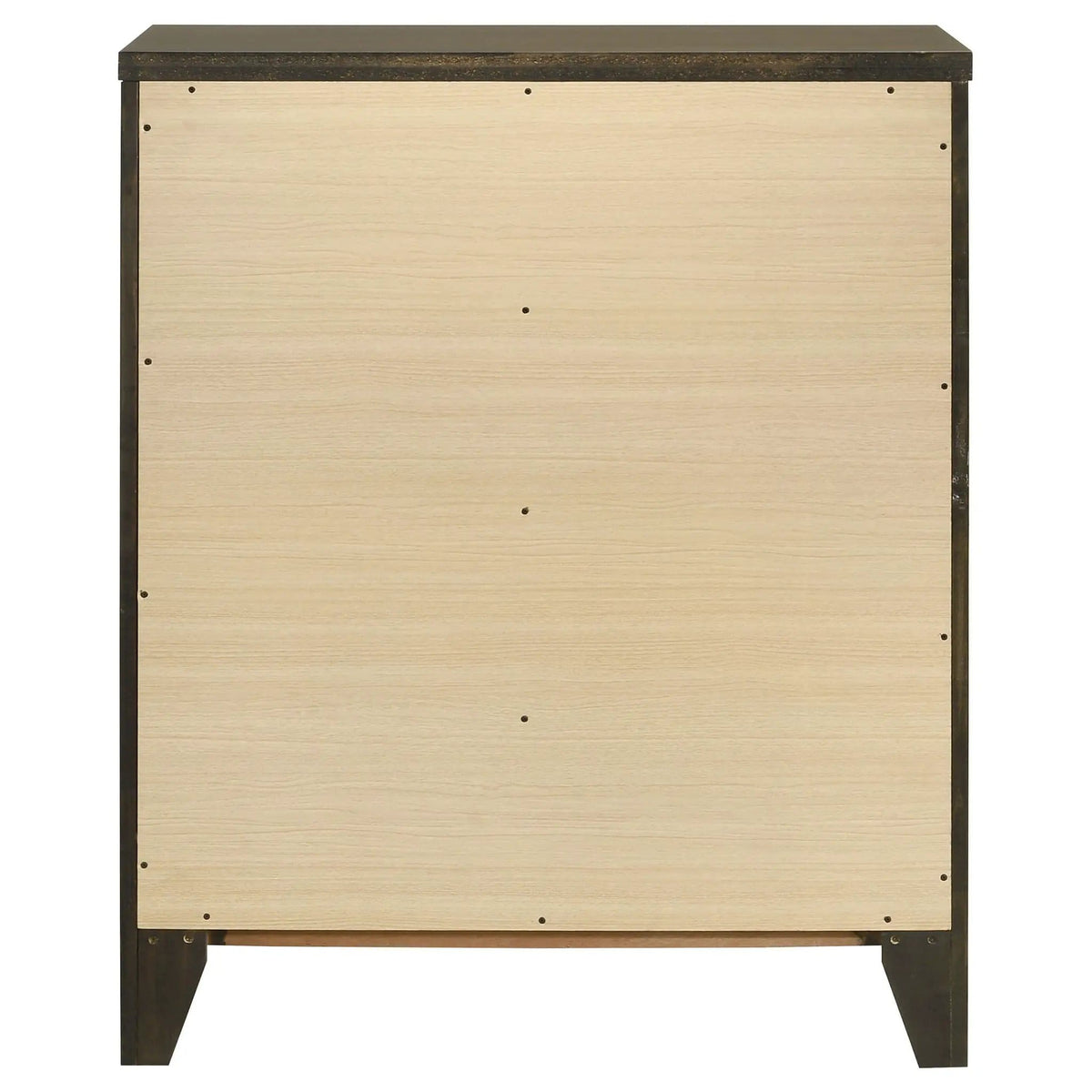 Wilkes 4-drawer Chest of Drawers Dark Cocoa | 35 x 15.25 x 43.5 in | Rubberwood & Engineered Wood | Bedroom