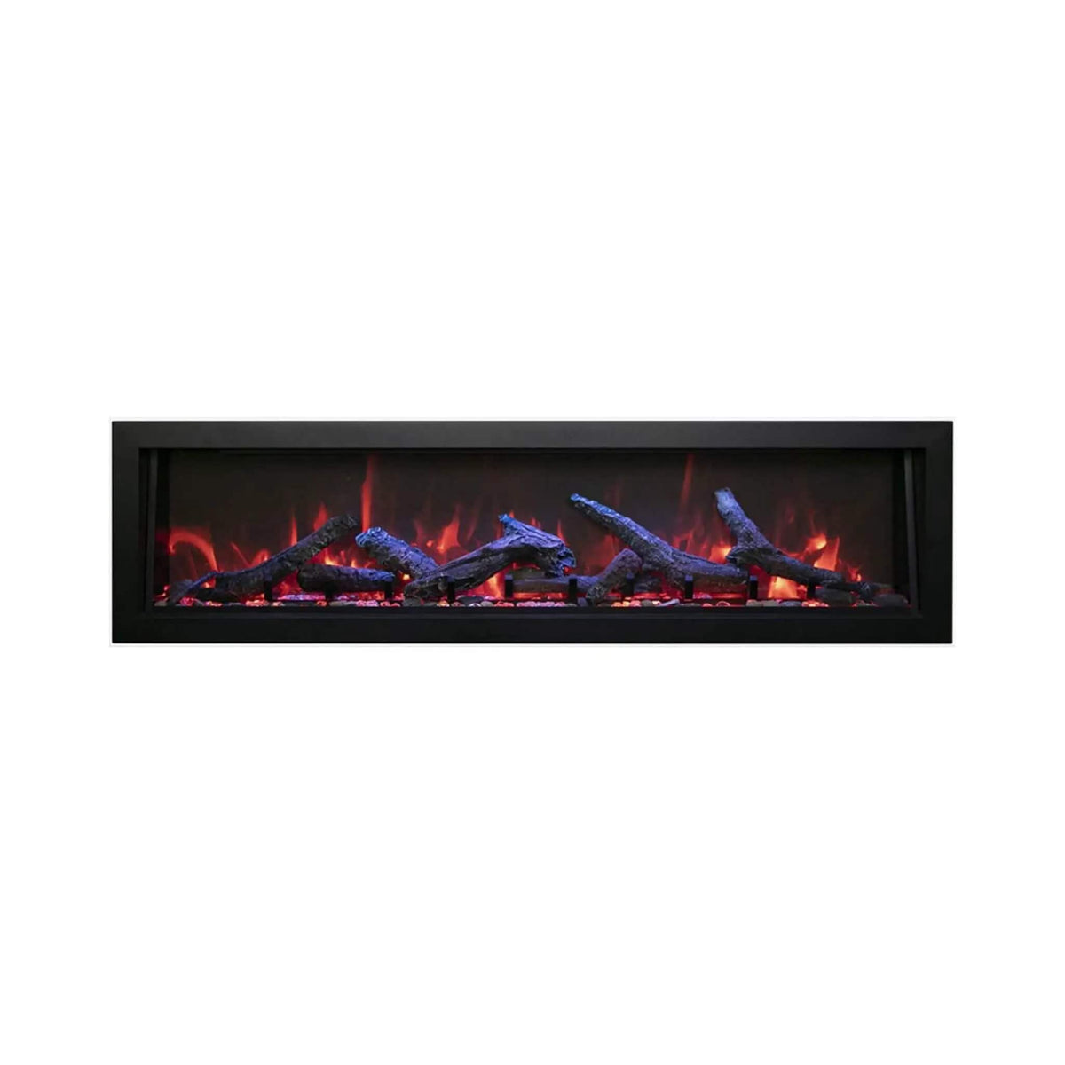 Amantii Panorama BI Deep 60-Inch Smart Electric Fireplace | 60 Inch | Wood | Living Room