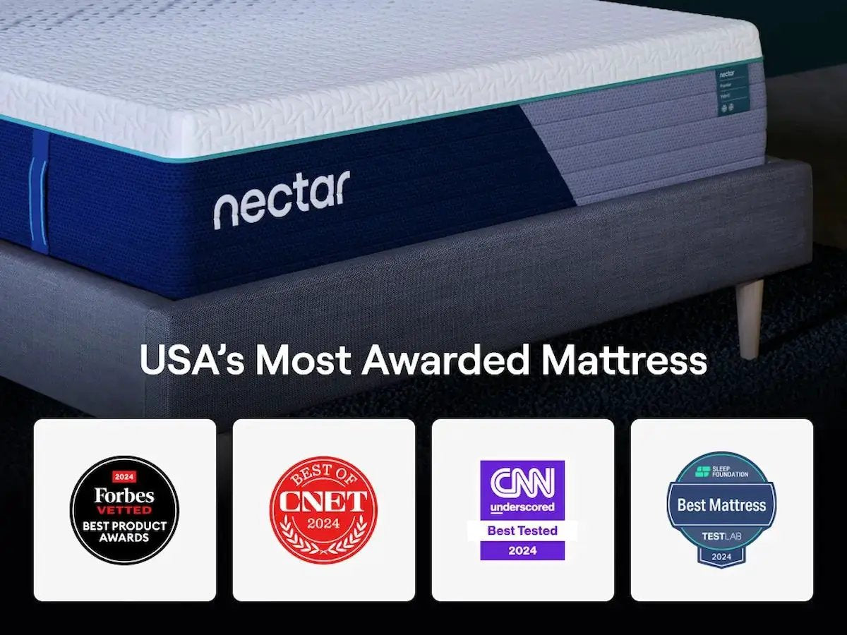 Nectar Premier Hybrid Mattress | 13 Inch Height | Multiple Comfort Layers | Award-Winning