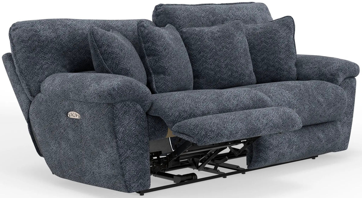Paxon Deep Seat Power Reclining Sofa With Power Adjustable Headrest | 90 x 47 x 43 in | Polyester & Fabric | Smoke