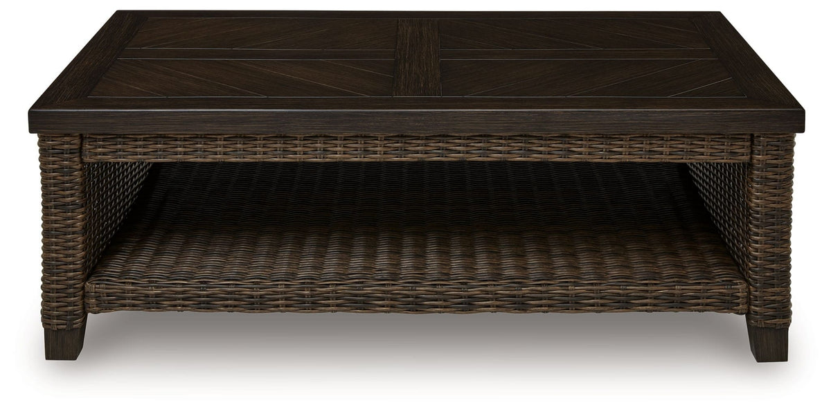 Monterey Point Rectangular Table | 2 Pieces | Wicker & Aluminum | Living Room