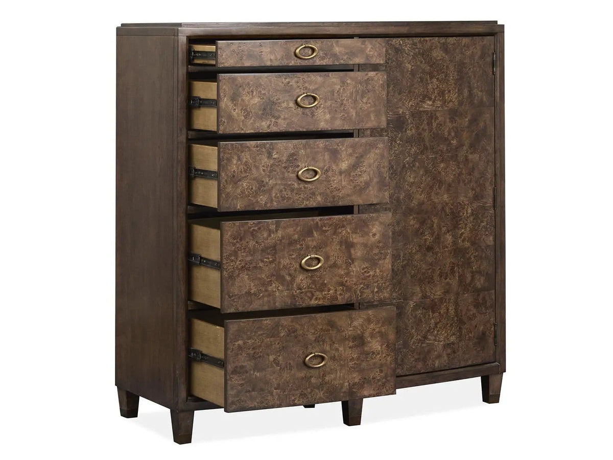 Rowan Door Chest | 20 x 48 x 50 in | Metal & Veneer | Espresso