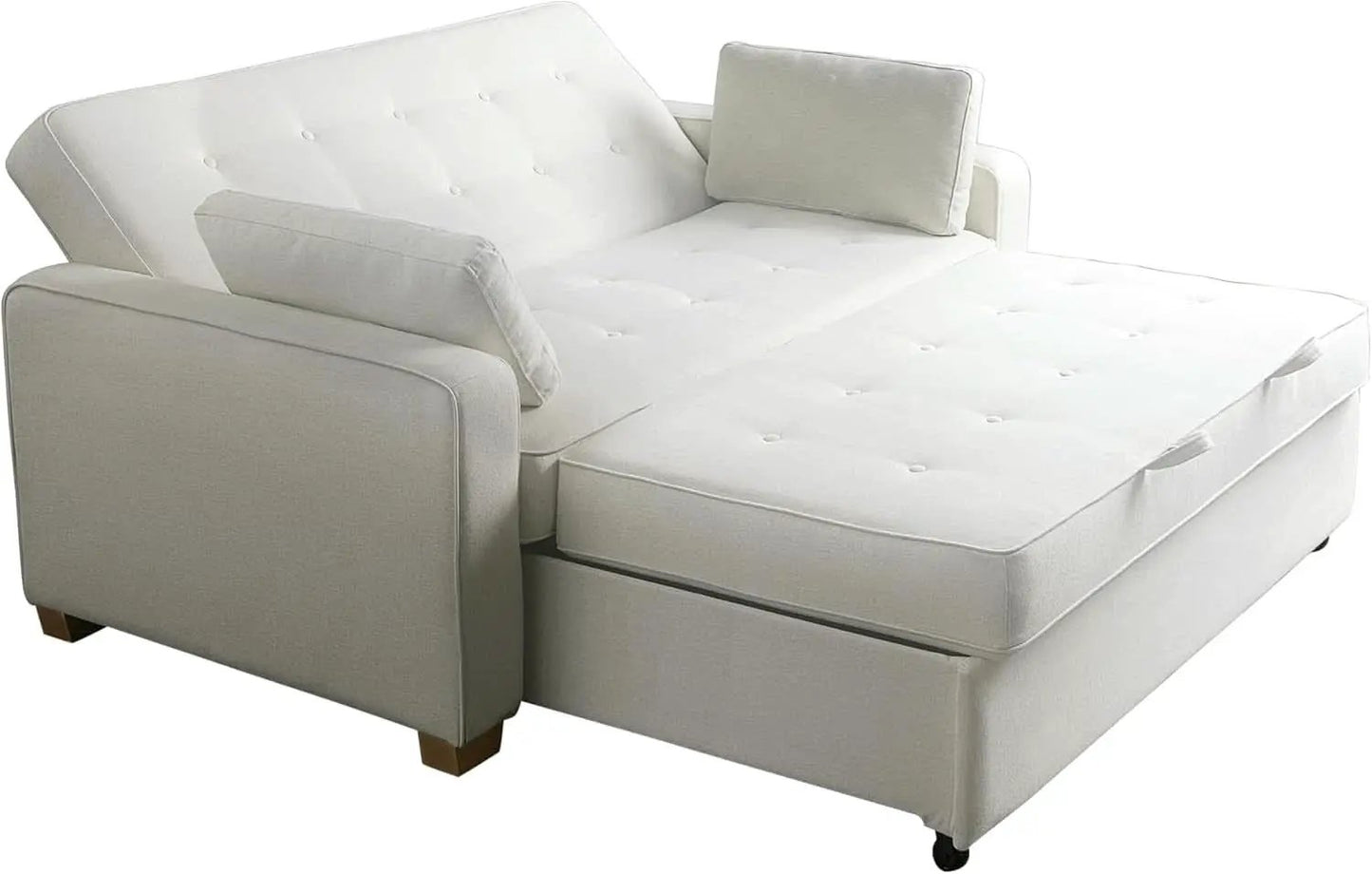 Queen Size Convertible Sleeper Sofa Oyster Upholstery from PriceLows™