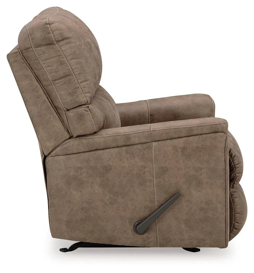 Navi Rocker Recliner Rocker Chair | 39 x 41 x 42 in | Faux Leather & Metal | Fossil