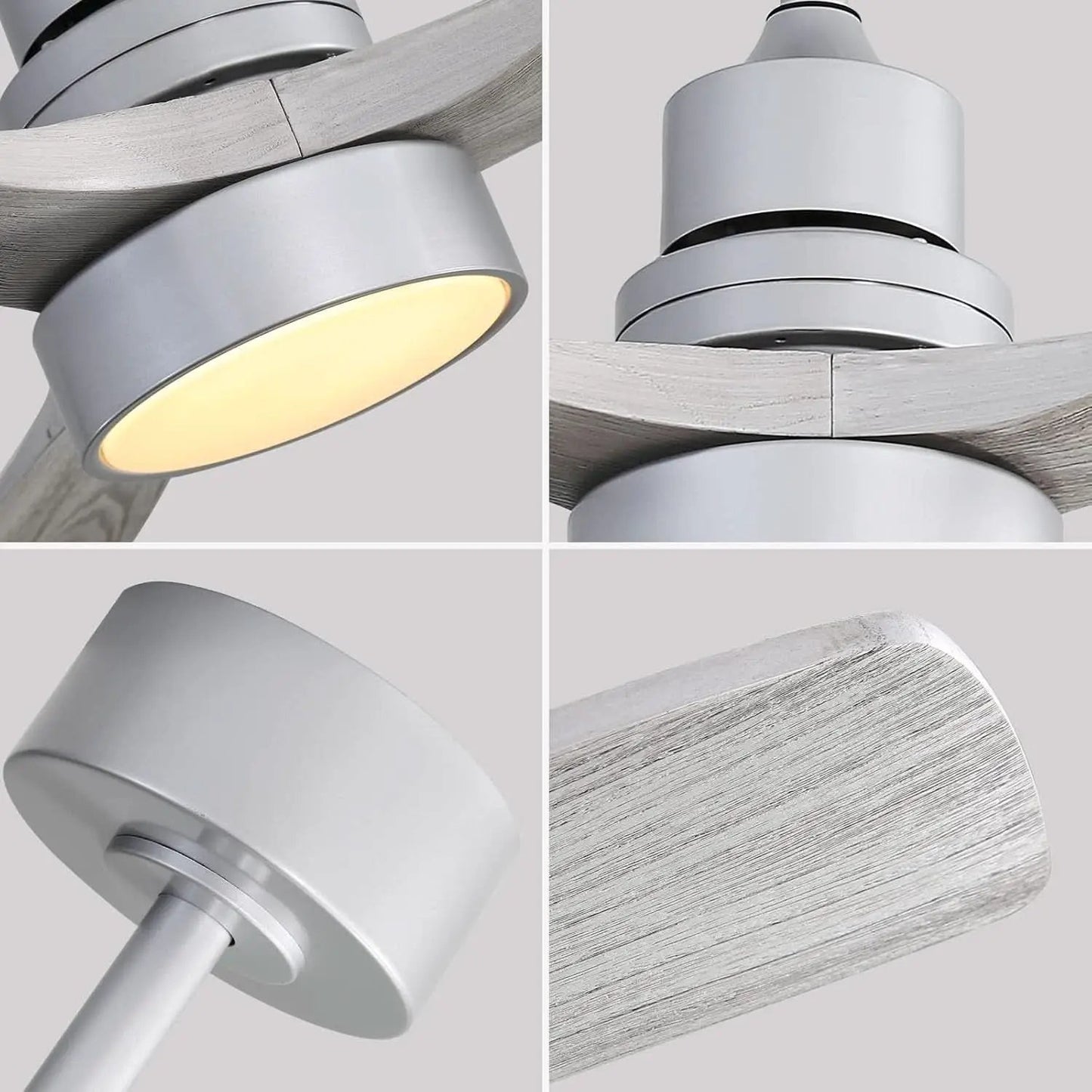 52 Inch Ceiling Fan With Lights Remote Quiet DC Motor from PriceLows™
