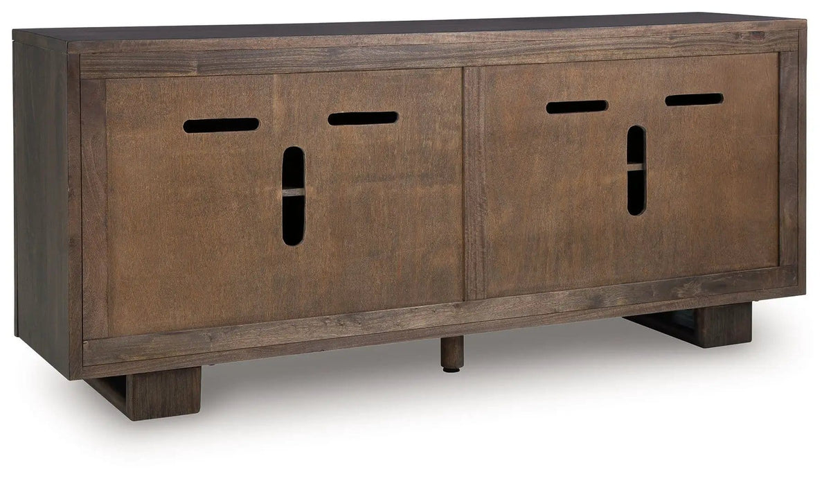 Cato Accent Cabinet | 67.88 x 16.25 x 30.25 in | Mango Wood & Veneer | Dark Brown