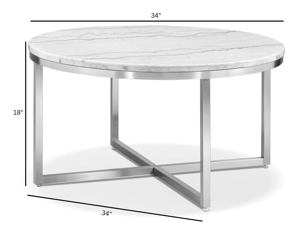 Esme Round Table | 2 Pieces | Marble | Living Room