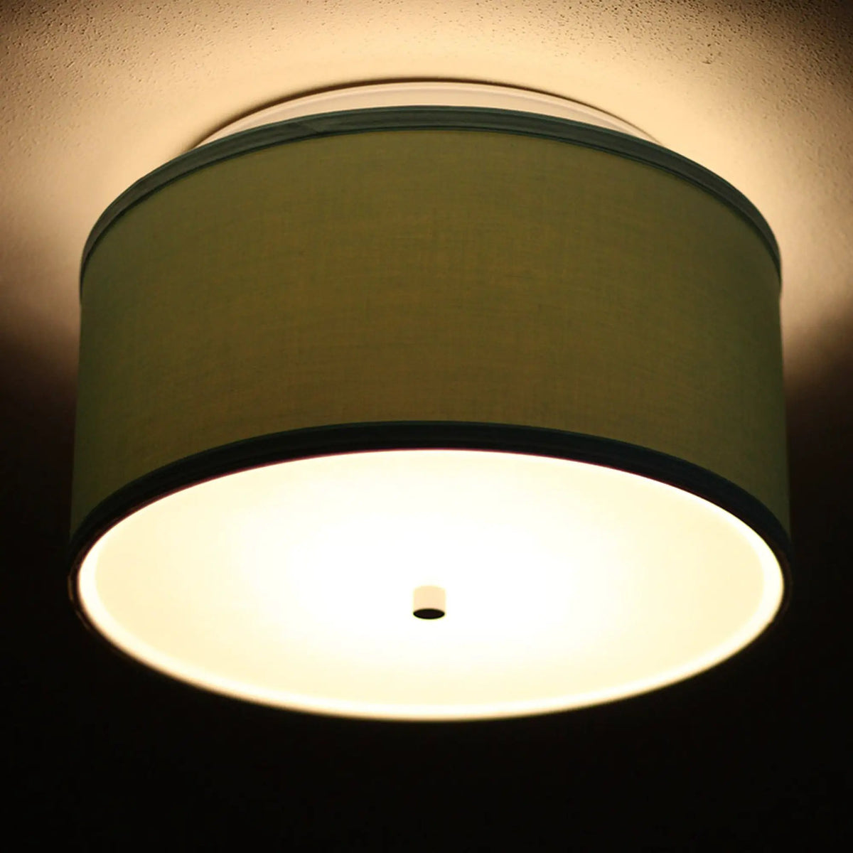 Flush Mount Conversion Kit | 14 Inch Wide | Paradise Blue | Drum Shade